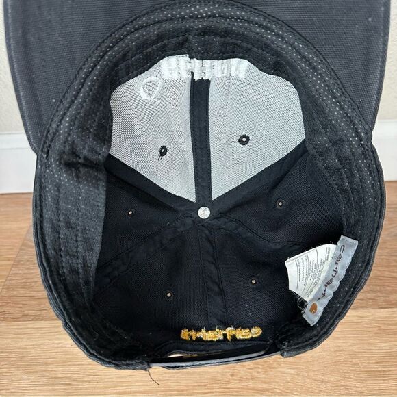 Carhartt Rehau Embroidered Black Snapback Cap Hat - Picture 8 of 11